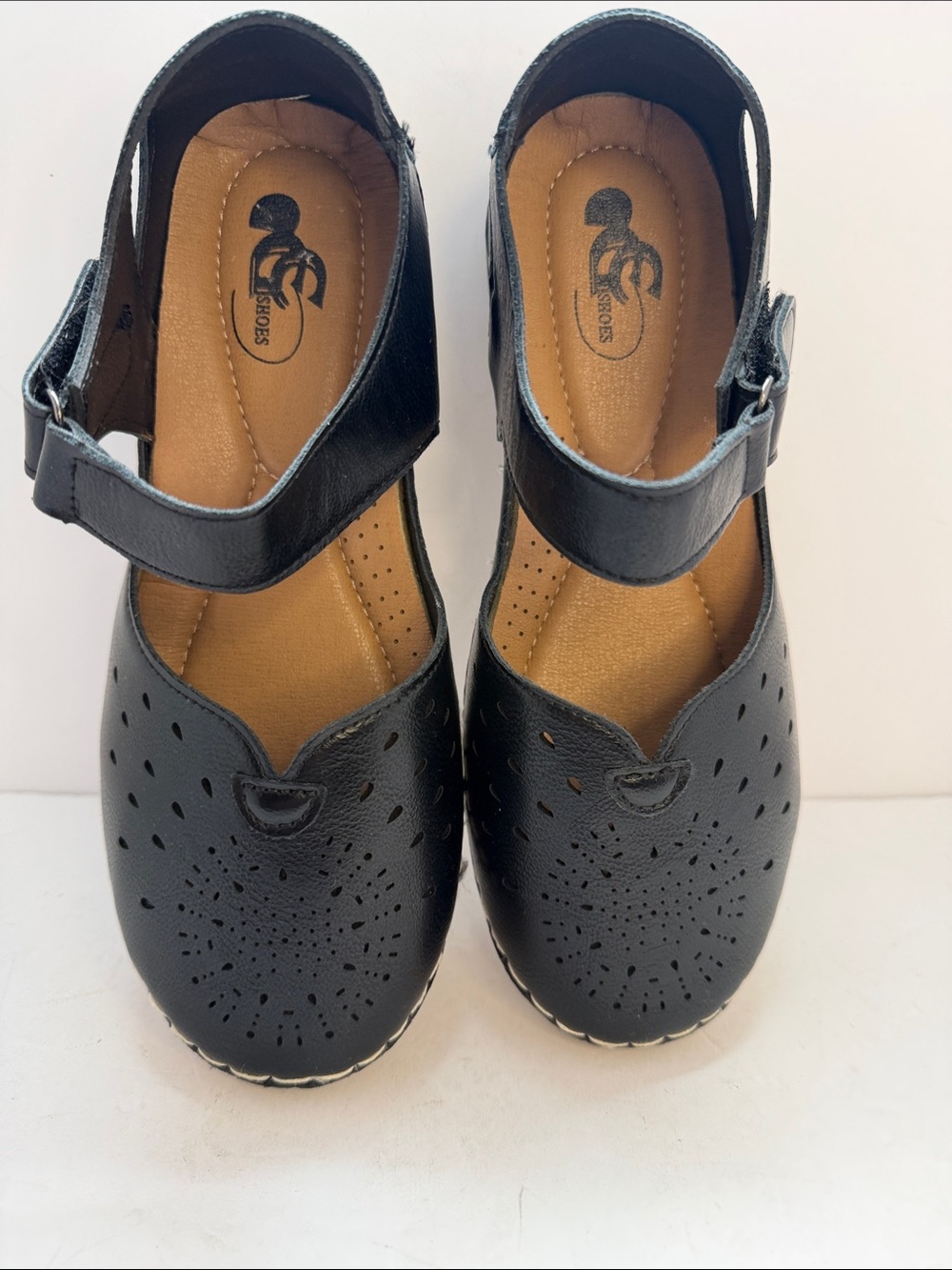 ComfortStep Black Perforated Slingback Clog Mule